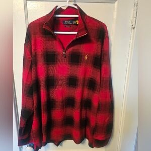 Ralph Lauren Red and Black Patterned Pullover Size XXL